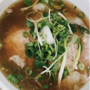 Rare Beef Rice Noodle Soup with Brisket