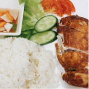 Rice with Crispy Skinned Chicken