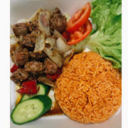 Rice with Shaking Cubes Beef